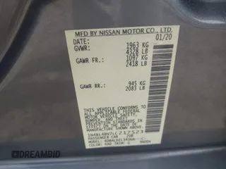 2020 Nissan Altima S z VIN 1N4BL4BV7LC217523, wystawiony jako IAAI lot #42166031 z przebiegiem 105 349 mil mil oraz . Historia ofert i sprzedaży dostępna na DreamBid. Obrazek 9.
