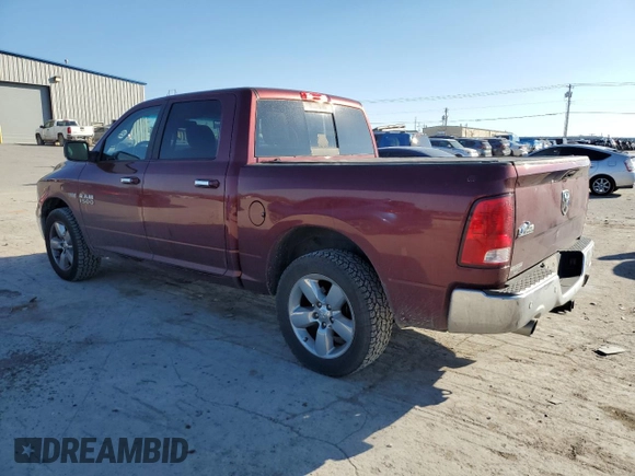 2018 Ram 1500 Big Horn with VIN 3C6RR6LT0JG145890, listed as a Copart auction lot 41678025 with 156,380 mi miles and Salvage title. Bid and sale history available at DreamBid. Image 2.