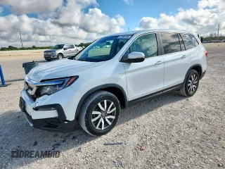 2022 Honda Pilot EX-L with VIN 5FNYF6H59NB003105, listed as a Copart auction lot 62998185 with 50,238 mi miles and Clean title. Bid and sale history available at DreamBid. Image 1.