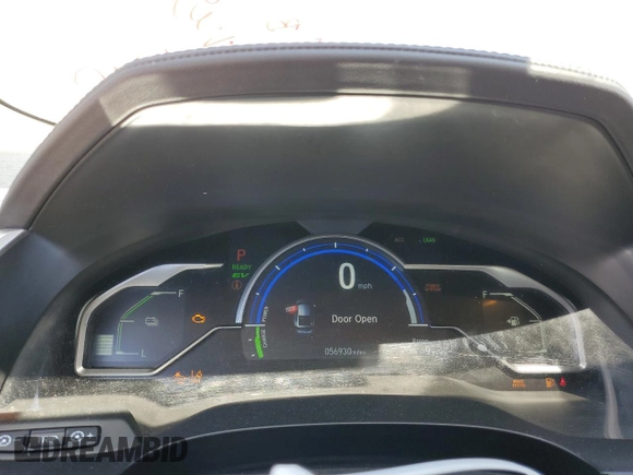 2018 Honda Clarity Plug-In Hybrid with VIN JHMZC5F19JC022895, listed as a Copart auction lot 59470014 with 56,930 mi miles and Salvage Title. Bid and sale history available at carsss.com. Image 9.