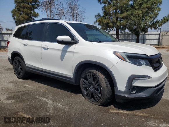 2021 Honda Pilot Special Edition with VIN 5FNYF5H29MB016046, listed as a Copart auction lot 58736015 with 63,600 mi miles and Salvage title. Bid and sale history available at DreamBid. Image 4.