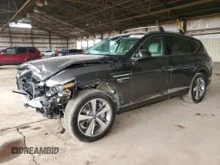 2024 Genesis GV80 with VIN KMUHCESC6RU185138, listed as a Copart auction lot 44958135 with 4,327 mi miles and Salvage Title. Bid and sale history available at DreamBid. Image 1.