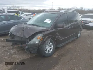 2007 Nissan Quest S with VIN 5N1BV28U77N107942, listed as a IAAI auction lot 41531962 with 179,808 mi miles. Bid and sale history available at carsss.com. Image 2.