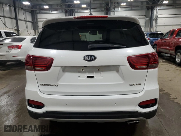 2019 Kia Sorento EX Sport V6 with VIN 5XYPH4A57KG610547, listed as a Copart auction lot 89099865 with 41,738 mi miles and Salvage Title. Bid and sale history available at carsss.com. Image 6.