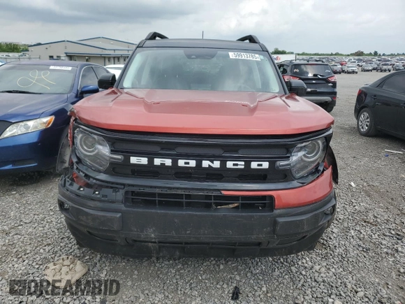 2022 Ford Bronco Sport Outer Banks with VIN 3FMCR9C6XNRD94682, listed as a Copart auction lot 59913785 with 25,201 mi miles and Salvage title. Bid and sale history available at DreamBid. Image 5.
