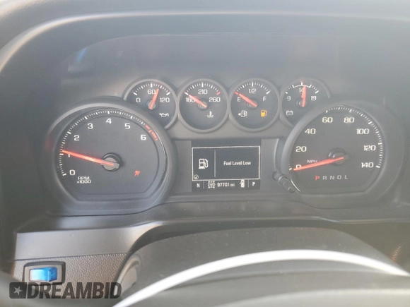 2021 Chevrolet Silverado 1500 Work Truck with VIN 1GCRYAEF4MZ331779, listed as a Copart auction lot 46589905 with 97,701 mi miles and Salvage Title. Bid and sale history available at DreamBid. Image 9.