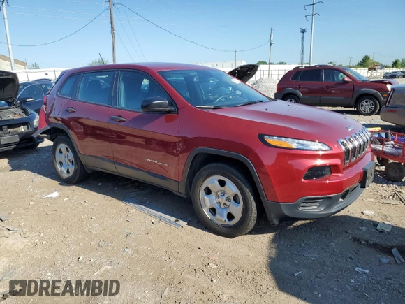 2017 Jeep Cherokee Sport with VIN 1C4PJMAS2HD217704, listed as a Copart auction lot 62503524 with 60,194 mi miles and Salvage Title. Bid and sale history available at carsss.com. Image 4.