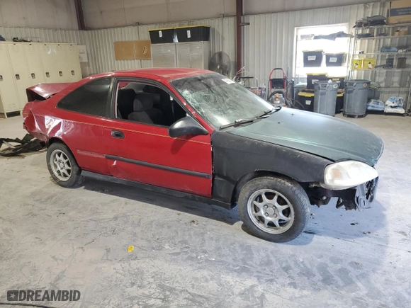 2000 Honda Civic HX with VIN 1HGEJ7220YL091390, listed as a Copart auction lot 47695545 with 131,843 mi miles and Salvage Title. Bid and sale history available at carsss.com. Image 4.
