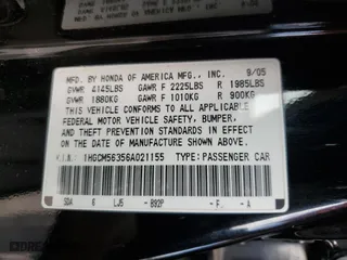2006 Honda Accord Sdn LX SE with VIN 1HGCM56356A021155, listed as a Copart auction lot 73628364 with 187,736 mi miles and Non Repairable. Bid and sale history available at carsss.com. Image 14.