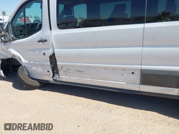 2023 Ford Transit Passenger XL with VIN 1FBAX2Y89PKA45043, listed as a IAAI auction lot 39253709 with 54,625 mi miles and . Bid and sale history available at DreamBid. Image 6.