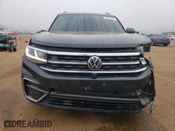 2021 Volkswagen Atlas SEL Premium R-Line with VIN 1V2FR2CA5MC602492, listed as a Copart auction lot 80429244 with 61,384 mi miles and Salvage title. Bid and sale history available at DreamBid. Image 5.