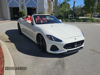 2018 Maserati GranTurismo Convertible Sport with VIN ZAM45VMA9J0312270, listed as a Copart auction lot 89176185 with 18,080 mi miles and Clean Title. Bid and sale history available at carsss.com. Image 1.