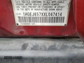 1999 Honda Civic LX with VIN 1HGEJ657XXL047414, listed as a Copart auction lot 83943154 with 300,098 mi miles and Salvage Title. Bid and sale history available at carsss.com. Image 13.