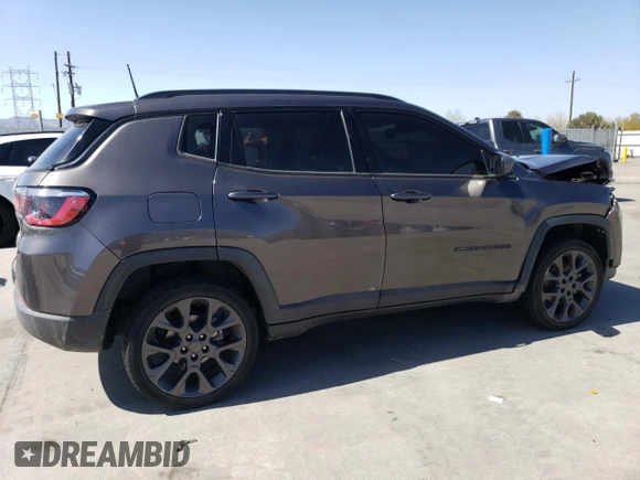 2021 Jeep Compass 80th Anniversary with VIN 3C4NJDEB1MT550319, listed as a Copart auction lot 52038445 with 28,461 mi miles and Salvage title. Bid and sale history available at DreamBid. Image 3.