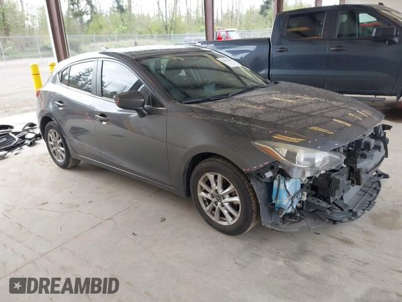 2014 Mazda 3 i Touring z VIN JM1BM1L71E1193465, wystawiony jako IAAI lot #42078287 z przebiegiem 144 014 mil mil oraz . Historia ofert i sprzedaży dostępna na DreamBid. Obrazek 1.