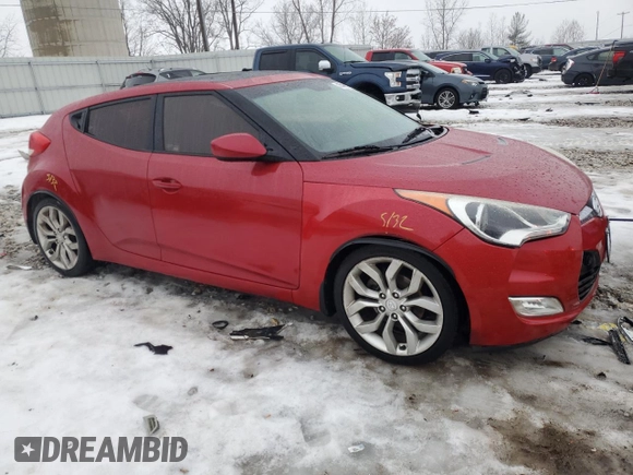 2012 Hyundai Veloster w/Red Int z VIN KMHTC6AD4CU077956, wystawiony jako Copart lot #43504505 z przebiegiem 103 183 mil mil oraz Szkoda całkowita • Salvage title. Historia ofert i sprzedaży dostępna na DreamBid. Obrazek 4.