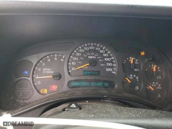 2003 Chevrolet Avalanche with VIN 3GNEC13T93G197511, listed as a Copart auction lot 47448885 with 271,187 mi miles and Salvage Title. Bid and sale history available at carsss.com. Image 9.