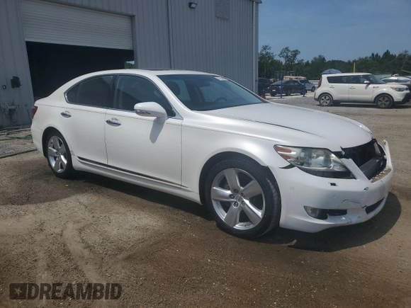 2010 Lexus LS 460 with VIN JTHBL5EF1A5094628, listed as a Copart auction lot 57393445 with 70,185 mi miles and Salvage title. Bid and sale history available at DreamBid. Image 4.