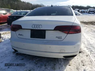 2017 Audi A8 Sport with VIN WAU43AFD1HN010007, listed as a Copart auction lot 86242694 with 68,612 mi miles and Salvage Title. Bid and sale history available at DreamBid. Image 6.