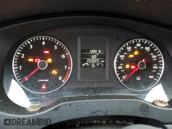 2012 Volkswagen Jetta Sedan SE w/Convenience PZEV with VIN 3VWDP7AJ4CM457180, listed as a Copart auction lot 51377845 with 222,023 mi miles and Salvage Title. Bid and sale history available at carsss.com. Image 9.