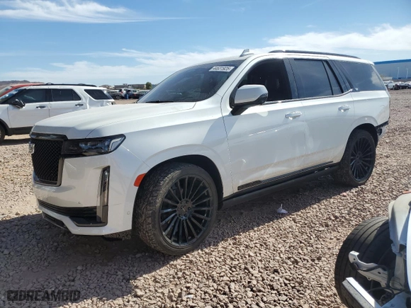 2022 Cadillac Escalade Sport Platinum with VIN 1GYS4GKL8NR129095, listed as a Copart auction lot 44631925 with 44,085 mi miles and Salvage Title. Bid and sale history available at carsss.com. Image 1.