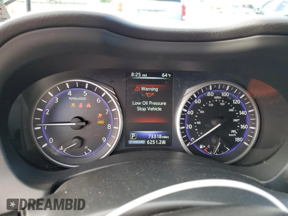 2017 Infiniti Q50 Premium с VIN JN1EV7AP8HM731228, выставлен на аукционе Copart как лот 56358235 с пробегом 73 318 миль миль и Списание • Salvage title. История ставок и продаж доступна на DreamBid. Изображение 9.