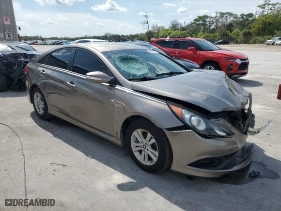 2014 Hyundai Sonata GLS with VIN 5NPEB4AC8EH929136, listed as a Copart auction lot 44857625 with 157,751 mi miles and Salvage Title. Bid and sale history available at carsss.com. Image 4.