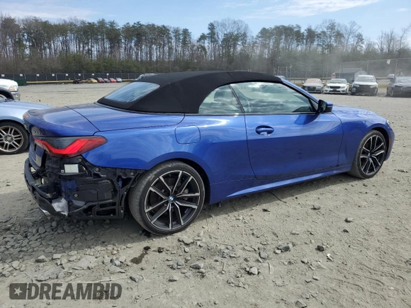 2024 BMW 4 Series 430i xDrive with VIN WBA43AT09RCP00263, listed as a Copart auction lot 48894815 with 17,688 mi miles and Salvage Title. Bid and sale history available at carsss.com. Image 3.