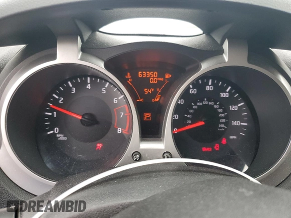 2014 Nissan Juke SV with VIN JN8AF5MV4ET480348, listed as a Copart auction lot 51174635 with 63,350 mi miles and Salvage Title. Bid and sale history available at DreamBid. Image 9.