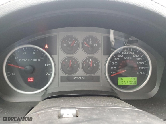 2008 Ford F-150 XLT with VIN 1FTPW14V98FA61008, listed as a Copart auction lot 52536455 with 175,308 mi miles and Salvage Title. Bid and sale history available at carsss.com. Image 9.