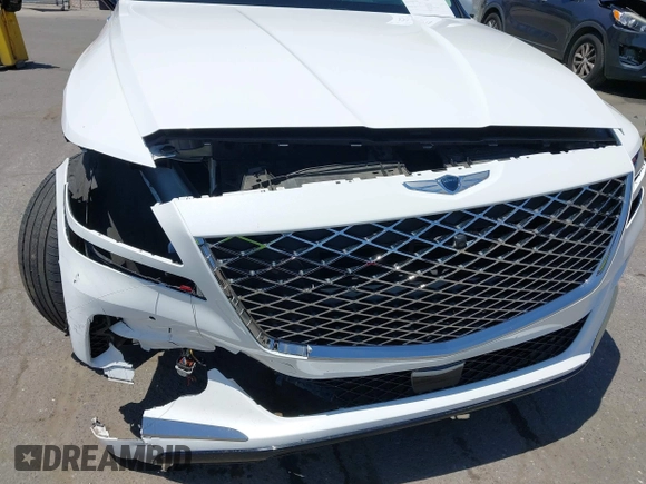 2023 Genesis GV80 with VIN KMUHBDSB8PU102875, listed as a IAAI auction lot 42370874 with 30,318 mi miles and . Bid and sale history available at DreamBid. Image 6.