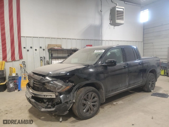 2021 Honda Ridgeline Sport with VIN 5FPYK3F16MB011985, listed as a Copart auction lot 88902405 with 58,087 mi miles and Salvage Title. Bid and sale history available at carsss.com. Image 1.