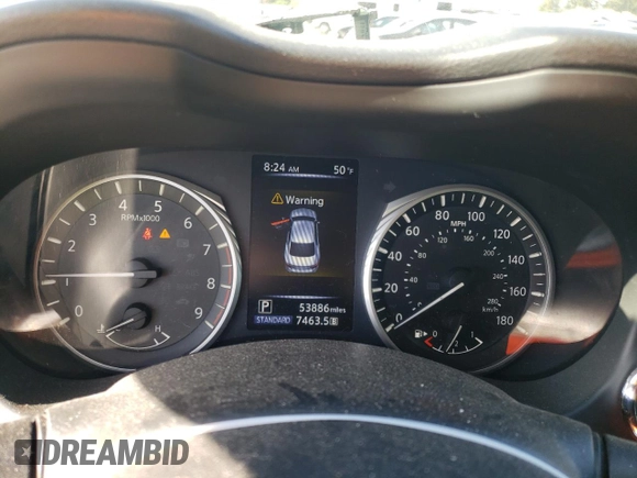 2018 Infiniti Q50 Luxe z VIN JN1EV7AP3JM350781, wystawiony jako Copart lot #53319295 z przebiegiem 53 886 mil mil oraz Szkoda całkowita • Salvage title. Historia ofert i sprzedaży dostępna na DreamBid. Obrazek 9.
