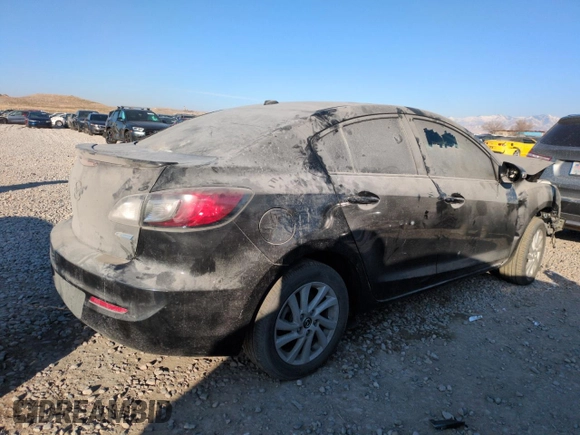2013 Mazda 3 i Grand Touring with VIN JM1BL1W78D1829022, listed as a Copart auction lot 89028435 with Not Provided miles and Salvage Title. Bid and sale history available at carsss.com. Image 3.