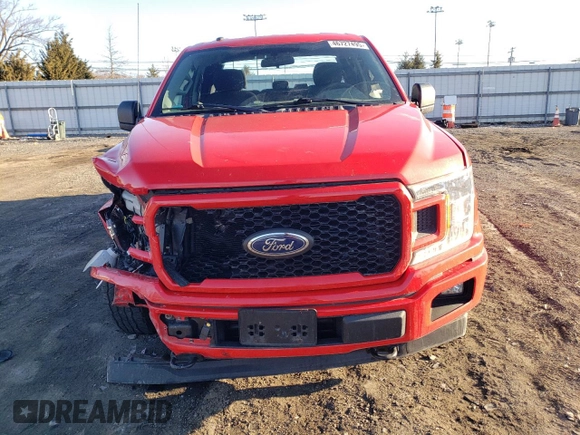 2018 Ford F-150 XL with VIN 1FTFX1EG4JFC22198, listed as a Copart auction lot 46727495 with 121,923 mi miles and Salvage Title. Bid and sale history available at carsss.com. Image 5.