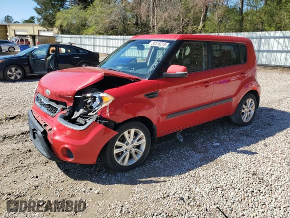 2012 Kia Soul + with VIN KNDJT2A68C7460108, listed as a Copart auction lot 50516215 with 183,071 mi miles and Salvage Title. Bid and sale history available at carsss.com. Image 1.