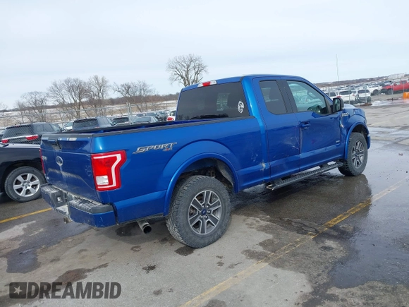 2017 Ford F-150 XL with VIN 1FTEX1EP9HKC95502, listed as a IAAI auction lot 41731718 with 181,487 mi miles. Bid and sale history available at carsss.com. Image 4.