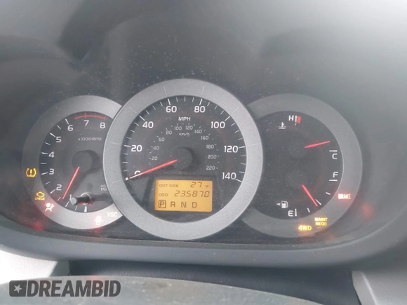 2007 Toyota RAV4 with VIN JTMBD33V775071912, listed as a IAAI auction lot 41588396 with 235,870 mi miles. Bid and sale history available at carsss.com. Image 7.