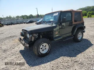 1997 Jeep Wrangler Sahara z VIN 1J4FY49S3VP519387, wystawiony jako Copart lot #63822395 z przebiegiem 187 884 mil mil oraz Szkoda całkowita • Salvage title. Historia ofert i sprzedaży dostępna na DreamBid. Obrazek 1.