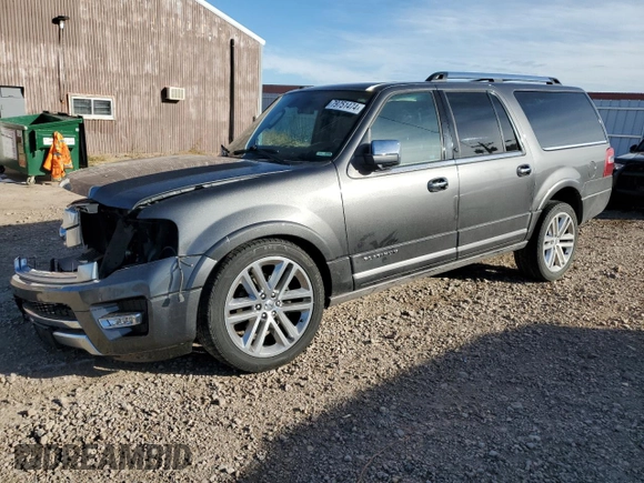 2017 Ford Expedition EL Platinum with VIN 1FMJK1MT3HEA30953, listed as a Copart auction lot 79751474 with 96,951 mi miles and Salvage Title. Bid and sale history available at carsss.com. Image 1.