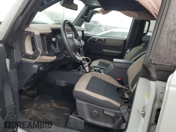 2021 Ford Bronco with VIN 1FMDE5BH9MLA96763, listed as a Copart auction lot 43749545 with 57,411 mi miles and Salvage Title. Bid and sale history available at DreamBid. Image 7.