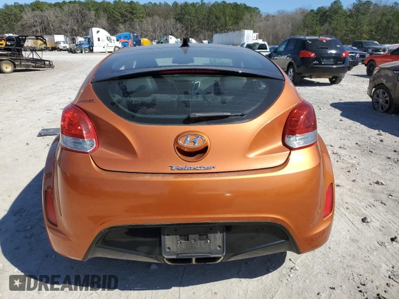 2012 Hyundai Veloster w/Red Int with VIN KMHTC6AD9CU044547, listed as a Copart auction lot 72633624 with 69,261 mi miles and Salvage title. Bid and sale history available at DreamBid. Image 6.