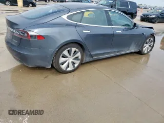 2020 Tesla Model S Long Range with VIN 5YJSA1E29LF385201, listed as a Copart auction lot 59536305 with 57,108 mi miles and Salvage title. Bid and sale history available at DreamBid. Image 3.