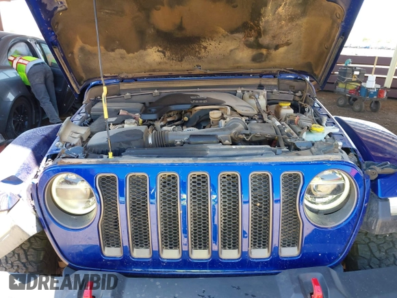 2020 Jeep Wrangler Unlimited Rubicon z VIN 1C4HJXFG1LW234257, wystawiony jako IAAI lot #42269173 z przebiegiem 44 335 mil mil oraz . Historia ofert i sprzedaży dostępna na DreamBid. Obrazek 10.