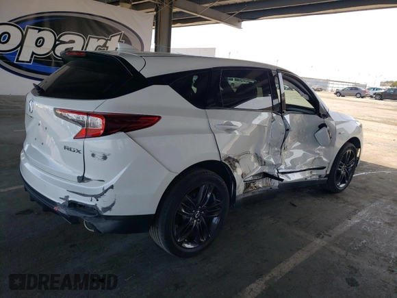 2020 Acura RDX w/A-Spec Pkg with VIN 5J8TC1H69LL017323, listed as a Copart auction lot 62030955 with 67,768 mi miles and Salvage title. Bid and sale history available at DreamBid. Image 3.