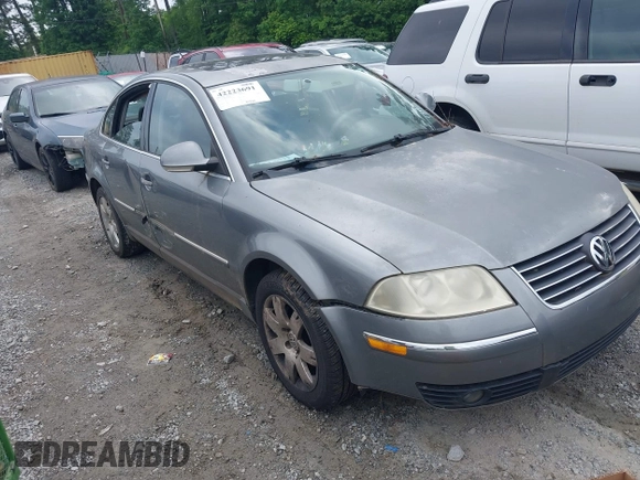 2005 Volkswagen Passat GLS with VIN WVWAD63B35E022223, listed as a IAAI auction lot 42223691 with 173,609 mi miles and . Bid and sale history available at DreamBid. Image 1.