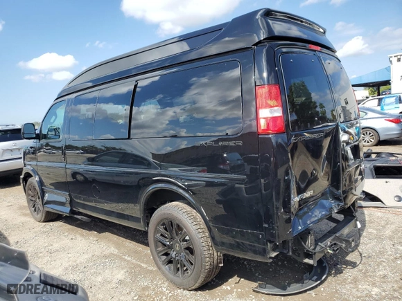 2021 GMC Savana Cargo Van with VIN 1GTW7AF7XM1288092, listed as a Copart auction lot 39192523 with 7,265 mi miles. Bid and sale history available at carsss.com. Image 2.