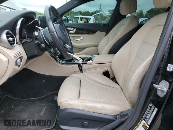 2018 Mercedes-Benz C 300 with VIN 55SWF4KB0JU280437, listed as a Copart auction lot 58002345 with 54,000 mi miles and Salvage title. Bid and sale history available at DreamBid. Image 7.