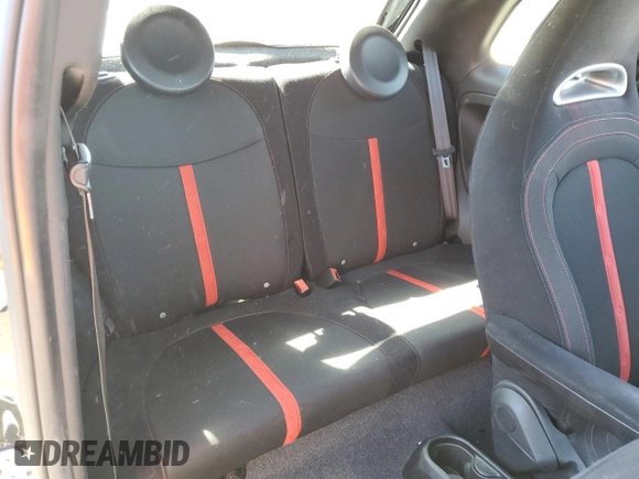 2015 FIAT 500 Abarth with VIN 3C3CFFFHXFT642995, listed as a Copart auction lot 66746604 with 48,645 mi miles and Salvage Title. Bid and sale history available at carsss.com. Image 10.