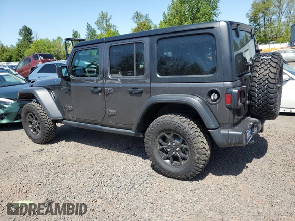2024 Jeep Wrangler Willys with VIN 1C4PJXDG2RW300449, listed as a Copart auction lot 54367845 with 345 mi miles and Salvage title. Bid and sale history available at DreamBid. Image 2.